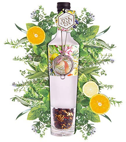 Barkraft™ Make Your Own Pink Craft Gin - Glass Bottle Gin Gift Set