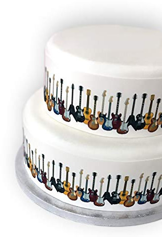 Top That Edible Decor Sheet Guitar Musical Instrument Border Ribbon - Perfect for Decorating Your Cakes- Easy to Use