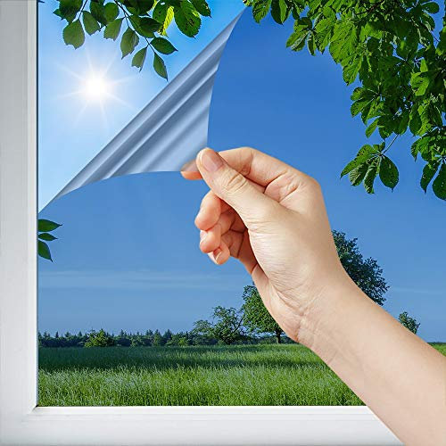 DIMEXACT - Film Solaire Anti Chaleur pour Double vitrage Meilleure Performance - Bleu - 152 cm x 0.5 m - en Rouleau