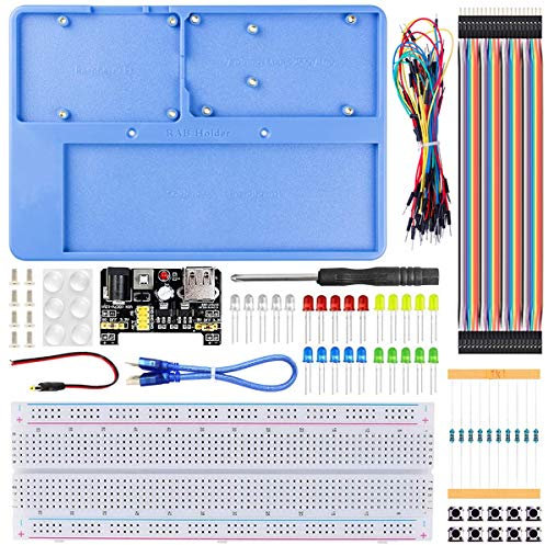 Youmile RAB Holder DIY Kit 5 in 1 Base Plat Electronic Component DIY Fun Kit Breadboard Holder for Arduino for Raspberry Pi 4B/3B+/3B/2B+/2B/Zero Breadboard