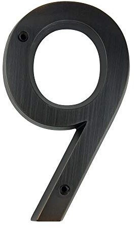 HASWARE Hausnummernschild 6 Zoll (15 cm) Vintage-Stil im Alter von Bronze-Finish Türnummern Beschilderung Plaque Straße Hausadresse Ziffern, Zinklegierung (9)