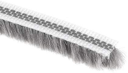 sourcing map Brush Weather Stripping, 5M/16.4Ft Card-Slot Seal Strip Pile Weatherstrip Sweep Elastic Brush for Door Window, 7x8mm/WxH
