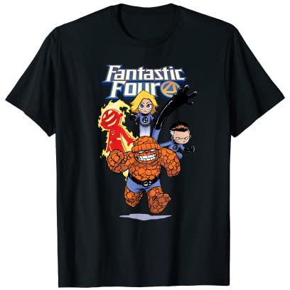 Marvel Kawaii Fantastic Four Super Hero Family T-Shirt