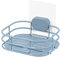 Compactor – Porte-Savon Mural adhésif sans perçage repositionnable pour Cuisine et Salle de Bain, 14 x 12.5 x H.10 cm, Coloris Bleu