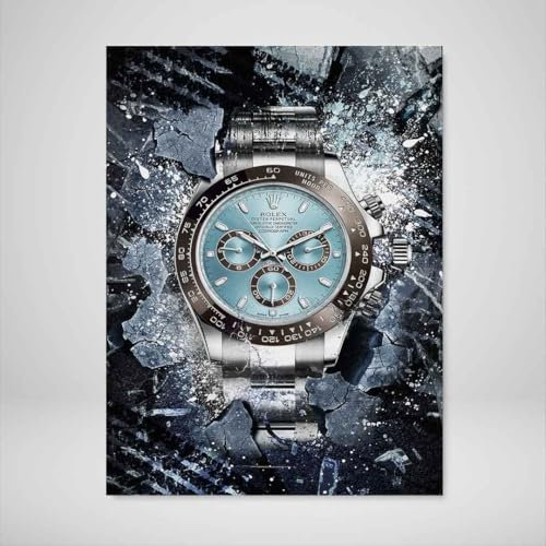 DEVICI Wandbilder – Rolex Daytona Platinum – Wandbilder Wohnzimmer, Büro, Bilder Leinwand, Poster & Kunstdrucke, Wanddekoration Wohnzimmer