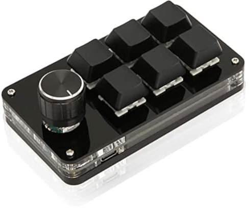 Annadue 6-Tasten-Makro-Pad, OSU Keypad, Gaming-Tastatur mit Knopf, USB-DIY-programmierbare Tastatur, RGB-Hintergrundbeleuchtung, OSU-Tastatur für Gaming Office