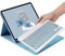 YEEHi Funda de teclado para iPad Air de 13 pulgadas (M2)/iPad Pro de 12.9 pulgadas, 6ª, 5ª, 4ª generación, teclado de color lindo desmontable con Bluetooth (azul niebla)