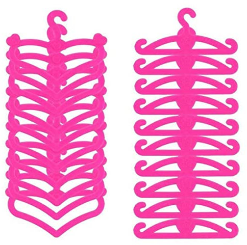 Puppenkleidung Kleiderbügel Plastik Mini Dolls Kleidung Kleider Kleider Kleidung Spielzeugzubehör 20 Stück, Puppenkleiderbügel, Puppenbügel Set, Plastikbügel Für Puppen