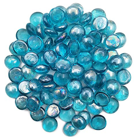 YGFRSTO Billes plates en verre de 0,5 kg pour remplissage de vase, brasero - Galets en verre pour plantes d'intérieur, décoration d'aquarium, décoration d'intérieur, foyer, aménagement paysager,