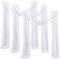 Querbehang Freihanddeko Weiß Hochzeit Vorhang Deko, 70x550cm Tüll Hochzeitsbogen Vorhang Tischläufer Aus Transparent Chiffon, Weiss Gardinen Dekoschals Vorhang Für Hochzeit Party Fenster Deko, 3 Stück