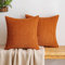 EMEMA Kordsamt Kissenbezug Herbst Granulat Dekorative Sofakissen Dekokissen Kissenbezüge Couchkissen Kissenhülle Weich Kissen Bezug Zierkissen für Sofa Couch Wohnzimmer 2er Set 45x45 cm Karamell