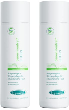 benevi neutral Lotion 200ml für empfindliche und zu Allergien neigende Haut - die leichte und pH-hautneutrale Bodylotion pflegt die Haut mit wertvoller Sheabutter und ist besonders hautverträglich