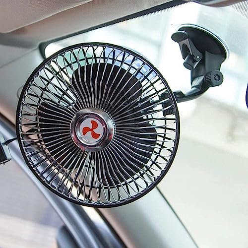 MACHSWON Car Fans Cooling Portable Fan Vehicle USB Plug In Car Fans For Car Interior Air Fan Suction cup base