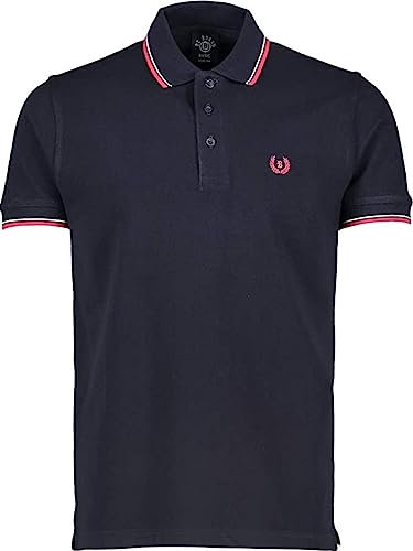 BE BOARD Maglia Polo Uomo a Manica Corta in Cotone Piquet, Taglie Calibrate Fino a 9XL, Eleganza e Comfort in Vari Colori,Blu-Geranio-Bianco,4XL