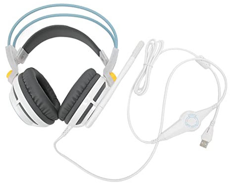 Septpenta Stereo-Gaming-Headset, USB-RBG-Gaming-Kopfhörer Mit Geräuschunterdrückendem Mikrofon Für PC-Laptops, 7.1-Surround-Sound, Weiche Memory-Ohrenschützer