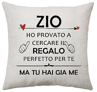 Zio Regalo Copricuscino Decorativi - Gratitudine Buffo Grazie Decorazioni d'Interni per Compleanno, Natale, Matrimonio, Festa Della Papa - Idee da Nipote
