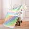 LXTOPN Kuscheldecke Kinder, Einhorn Decke Leuchtet im Dunkeln, Einhorn Decke, Flanell Wohndecke für Jungen und Mädchen(Regenbogen-Einhorn, 130×150cm)