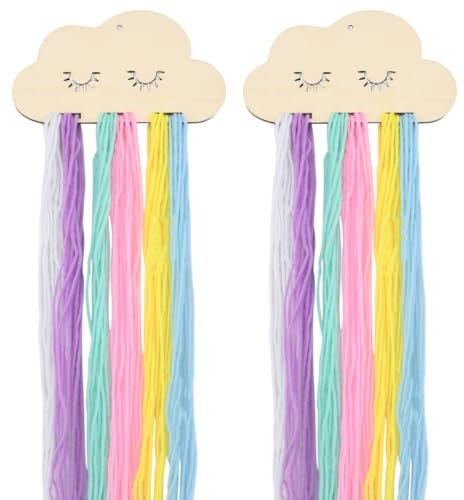 Anseom 2Pcs Organizer Fermagli Capelli, Porta Clip per Capelli, Ragazza Mollette Capelli Organizzatore, Porta Cerchietti Bambina, Porta Cerchietto per Fasce, Porta Cerchietti - DIY Decorazione Parete