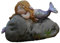 Gemmia Miniatur-Feengarten Meerjungfrau Figurine- Denkende Meerjungfrau auf Felsen