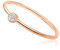 Mary & Jules Ring Rosegold Damen aus 925 Sterling Silber mit Zirkon Stein, Vorsteckring, vergoldet, schlichter Damenring, Verlobungsring, Eheringe Rosegold, aus recyceltem Silber, Größe 56
