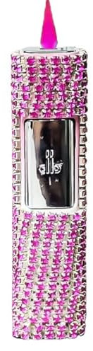 Metallfeuerzeuge, Winddichte Feuerzeuge, glitzernde Strass-Feuerzeuge for Frauen, Frau, Geschenk (Butan Nicht im Lieferumfang enthalten). (Color : Pink)