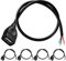 KUOQIY 5 Pezzi USB-A Femmina 4 Pin Filo Nudo, 30cm 22AWG USB 2.0 Femmina Spina 4pin Filo DIY Pigtail Cavo di Alimentazione, per Apparecchiature USB Installato