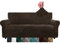 CHELZEN Velvet Extra Große Sofabezüge 4-Sitzer Dicke Stretch übergroße Sofabezüge für Hunde Haustiere rutschfeste XL Sofa Slipcover Waschbare Möbel Protektor (4 Sitzer, Dunkler Kaffee)