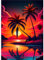 MOGTAA Sonnenuntergang Diamond Painting Erwachsene, 5D Landschaft Diamant Painting Bilder Set, DIY Diamond Art Baum Diamant Malerei Bilder für Home Dekor 30x40cm