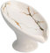 (White) Soap Holder, Ceramic Soap Dish, Self Draining Leaf Shape Bar Soap Holder Tray for Bathroom,Shower, Easy to Clean Keeps Soap Dry (WHITE)