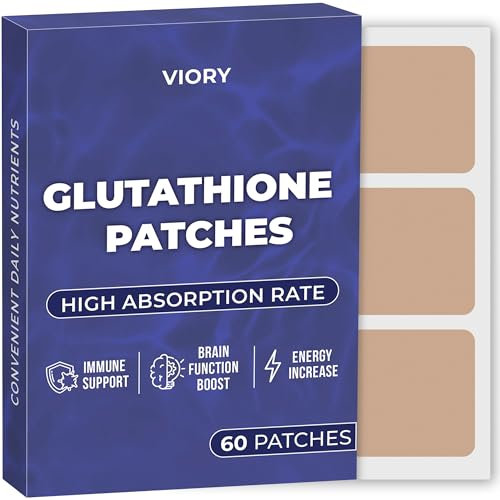 Glutathion Pflaster (60 Stück) - 100% natürliches Pflaster für Frauen und Männer - Energie, Fokus & Körperunterstützung - Verbesserte Formel
