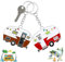 TJYAEKLTD Porte-clés de caravane, pratique et élégant Happy RV Camper, accessoire de porte-clés de camping pour les amoureux, rouge + marron, taille unique
