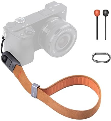 PGYTECH Camera Wrist Strap Air, Adjustable Quick Release Camera Hand Strap Compatible for DSLR or Mirrorless Camera, Earth Brown