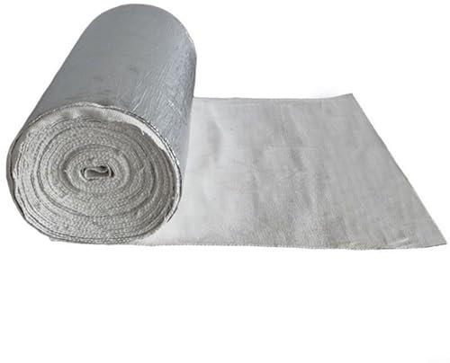 Feegow Rotolo isolante in fibra di ceramica, 1260 °C, 2 mm x 0,5 m x 1 m, pannelli isolanti per pavimenti, soffitti, tetti, pareti, coperta ignifuga