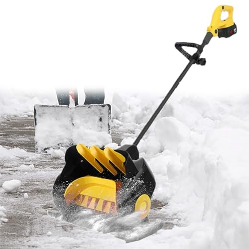 Beachtiful Pelle à Neige électrique sans Fil 21 V, Moteur sans Balais, Largeur 41 cm, (2 Batteries et Chargeur Inclus) Pelle Souffleuse à Neige pour Allée de Patio