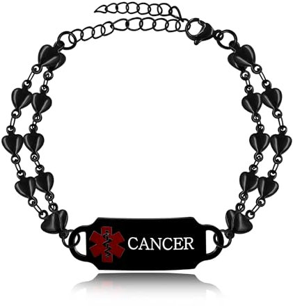 Vivaday KREBS Individuelles medizinisches ID-Symbol-Alarm-Armband | Vielseitige medizinische Informations-Wechsel-Armbänder für Outdoor-Sportarten | Schmuck für medizinische Notfälle YA5199