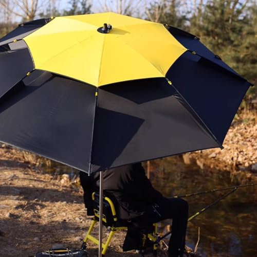 BVDHASDBT Ombrello parasole per esterni, ombrello da pesca, con borsa per il trasporto, ombrello cantilever per patio, spiaggia, giardino, pesca all'aperto (acciaio inossidabile, 2,2 m)