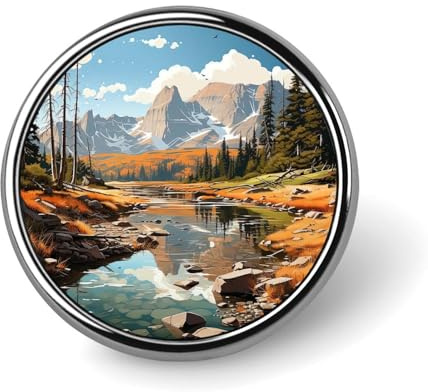 Emaille-Anstecker, Banff-Nationalpark, Anstecknadel, Stadtbild, Jeansknöpf