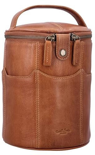 Gusti Leder Friseurtasche Corvin - Friseurbedarf Ledertasche Werkzeugtasche Damen Herren Braun Leder
