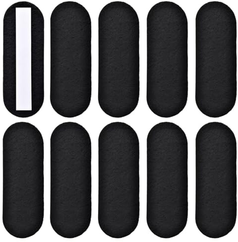 LEONTOOL 10 Pack Ceiling Fan Filters for Blades, Air Filters with Activated Charcoal, Easy Stick Universal Ceiling Fan Air Purifiers for Common Household Contaminants to Make Airs Fresh and Natural