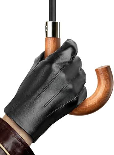 MELLIEX Lederhandschuhe Herren, Echtleder Handschuhe Touchscreen Ungefüttert Leder Handschuhe für Indoor Outdoor Aktivität