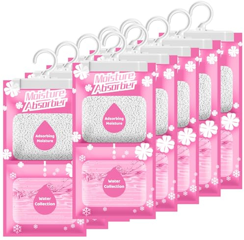 Boadw 20x230G Hänge Luftentfeuchter mit Duft, Kleiderschrank Feuchtigkeitsabsorber für Keller, Schlafzimmer, Waschräume, gegen Feuchtigkeit Anti-Schimmel Desodorierende Trockenmittel-Tasche –Rosenduft