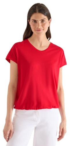 Damen T-Shirt mit V-Neck und Spitzendetail