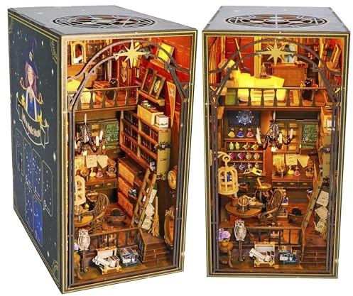 CUVE Ace - Farmacia Mágica DIY Book Nook Kit - Maquetas para Construir para Adultos, Casa de Muñecas, Miniatura de Farmacéutico con Iluminación LED, Detalles Elaborados, Regalo Creativo