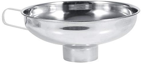 Nikou Canning Funnel - Stainless Steel Jam Funnels for Mason Jar with Handle for Regular and Wide Mouth Jars, Metal Large Kitchen Food Funnels (Size : #Large Size)