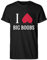 I Love Big Boobs | Ich Liebe große Titten,Brüste,Busen - Herren Rollup Shirt -S-Black