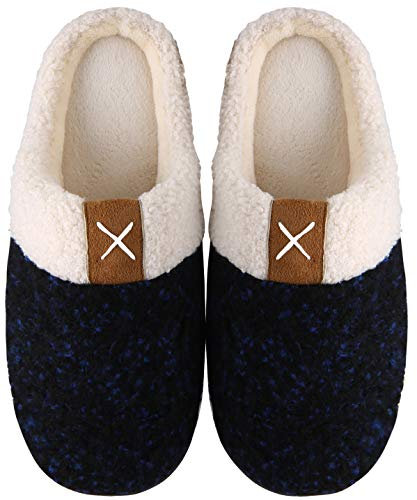 Mishansha Pantofole Casa/Esterno Uomo Donna Calde Pantofola in Memory Foam Comode Leggere Ciabatte da Casa Antiscivolo Morbide Scarpe Inverno Autunno(Blu, 42/43)