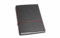 X17 Notizbuch A5, schwarz + rot; Vegan! aus Deutsches Zellulose-Material. Austauschbare Notizhefte (blanko, liniert, kariert) Made in Germany