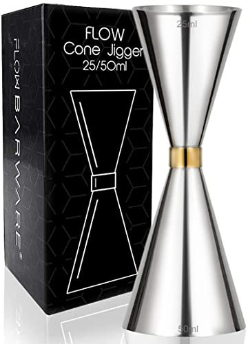 Flow Barware Cône doseur pour spiritueux 25 ml 50 ml 10 doses en un