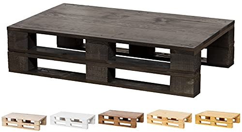 Beistelltisch/Couchtisch aus Paletten, Vintage, rustikal, 80 cm x 48 cm, Ebenholz