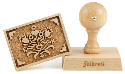 Folkroll 3D-Motiv-Teigstempel 70x50 mm Blumenstrauß